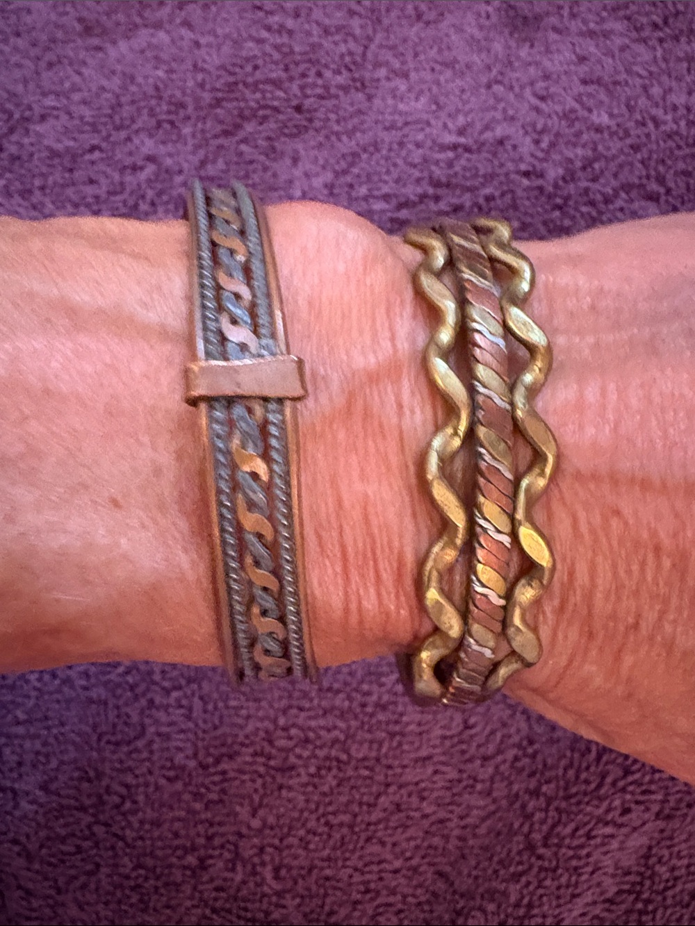 Elegant Gold-Tone Women’s Cuff Bracelet - Classic Twist & Smooth Designs 2